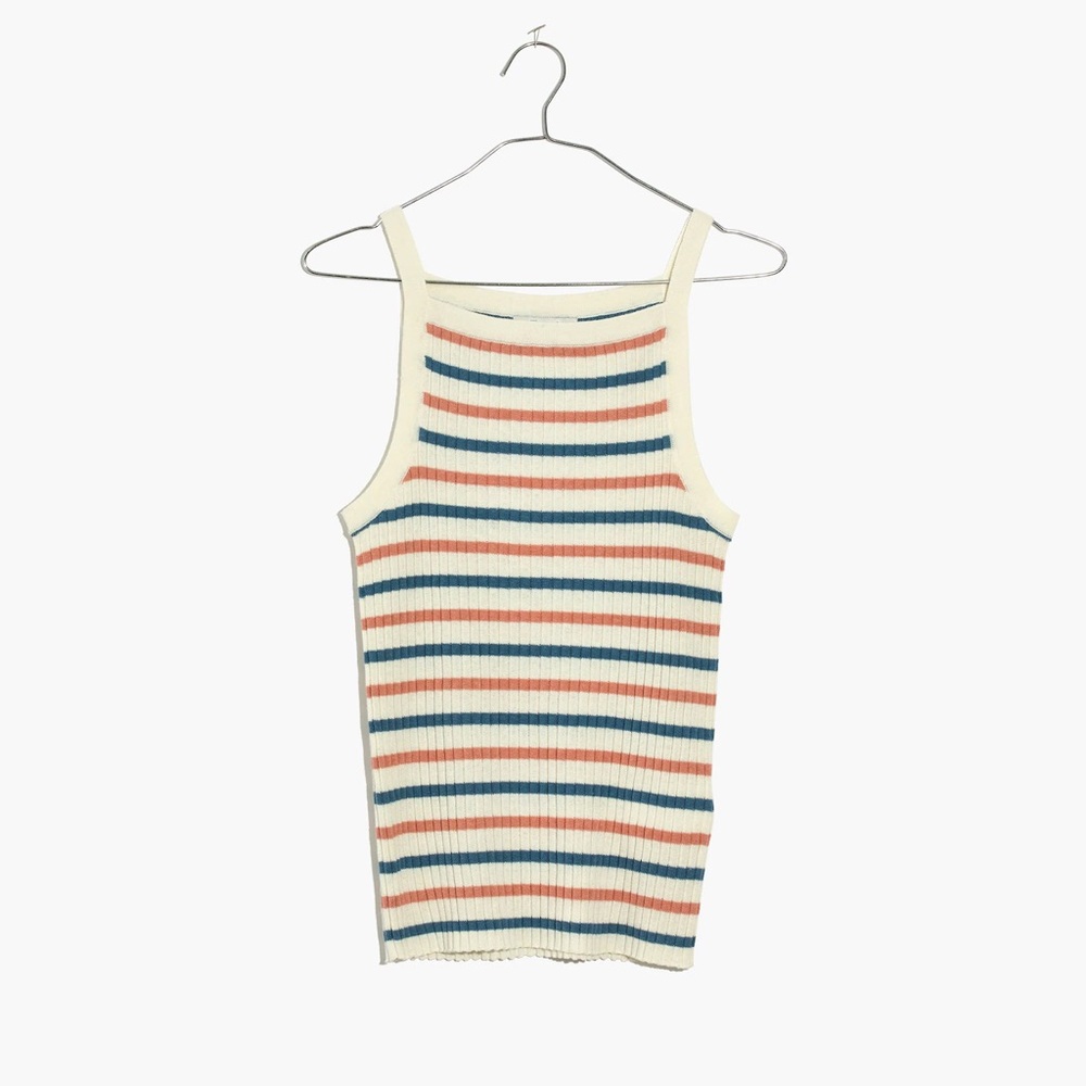 NWOT Madewell Apron Sweater Tank in Stripe